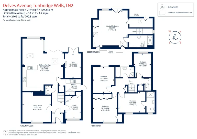 Floorplan 1 for Delves Avenue, Tunbridge Wells, TN2