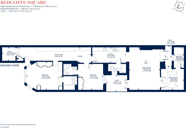 Floorplan 1 for Redcliffe Square London SW10