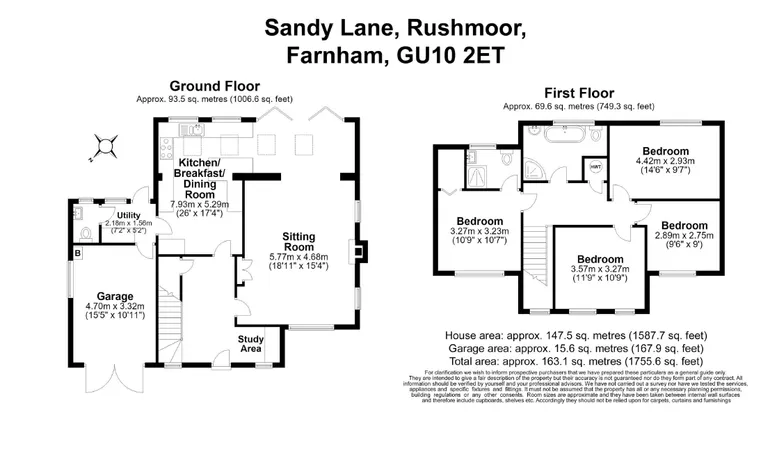 Floorplan 1 for Sandy Lane Farnham GU10