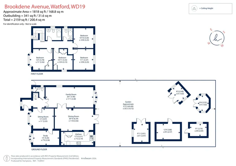 Floorplan 1 for Brookdene Avenue, Watford, WD19