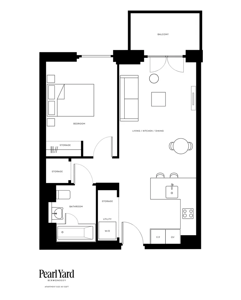 Floorplan 1 for Pearl Yard Biscuit Walk Bermondsey SE16 4FD