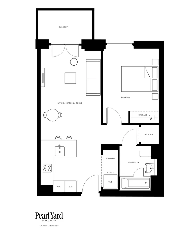 Floorplan 1 for Pearl Yard, Biscuit Walk Bermondsey SE16