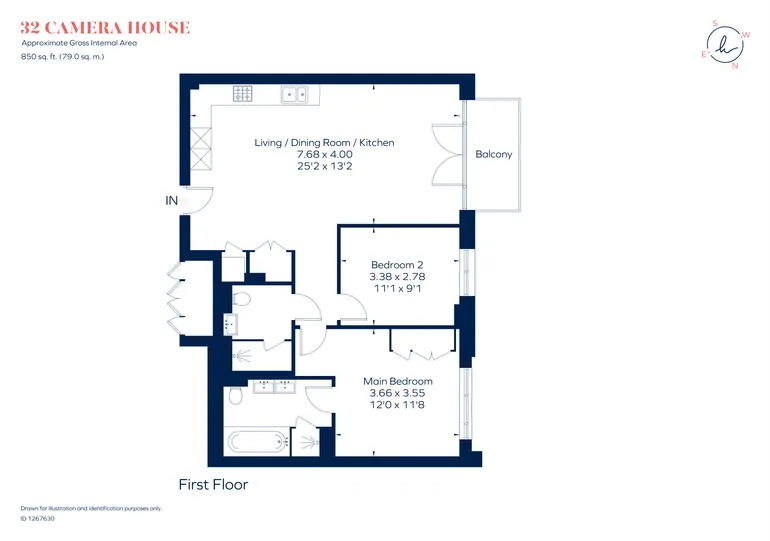 Floorplan 1 for Pinewood Gardens Teddington TW11