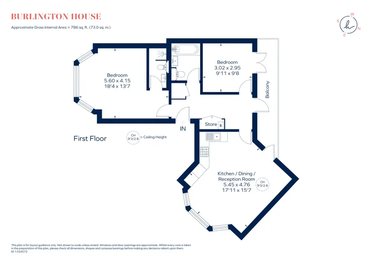 Floorplan 1 for 32B The Mall, Ealing, W5