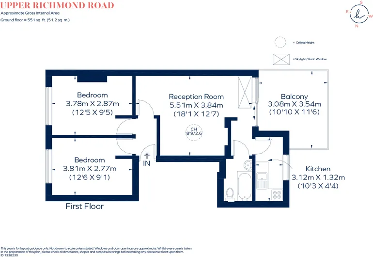 Floorplan 1 for Upper Richmond Road West London SW14