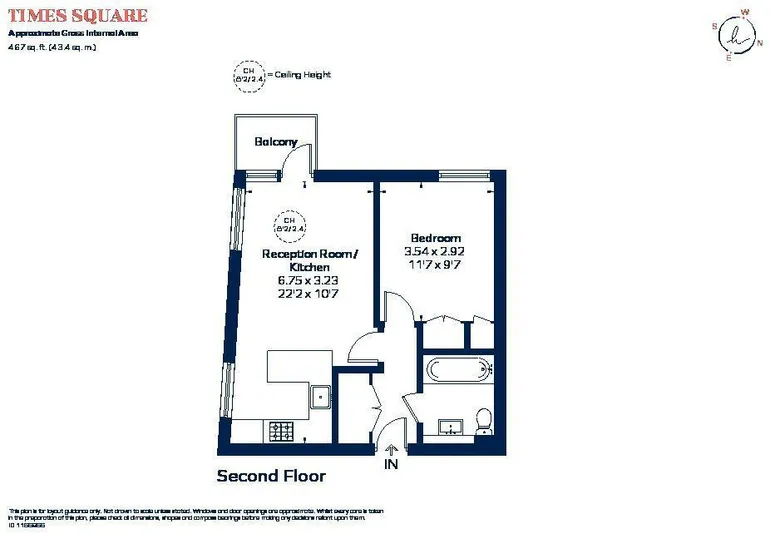 Floorplan 1 for Times Square London E1