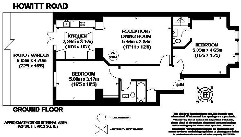 Floorplan 1 for Howitt Road Belsize Park NW3