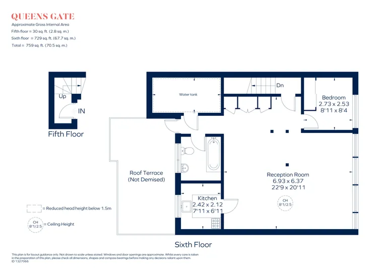 Floorplan 1 for Queen's Gate, London, SW7
