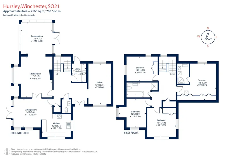 Floorplan 1 for Meredun Close, Hursley, SO21