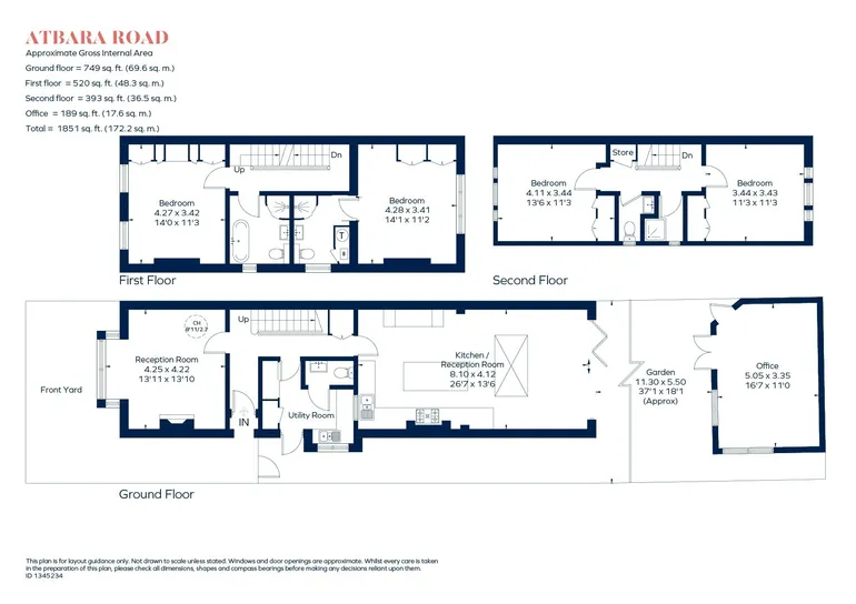 Floorplan 1 for Atbara Road, Teddington, TW11