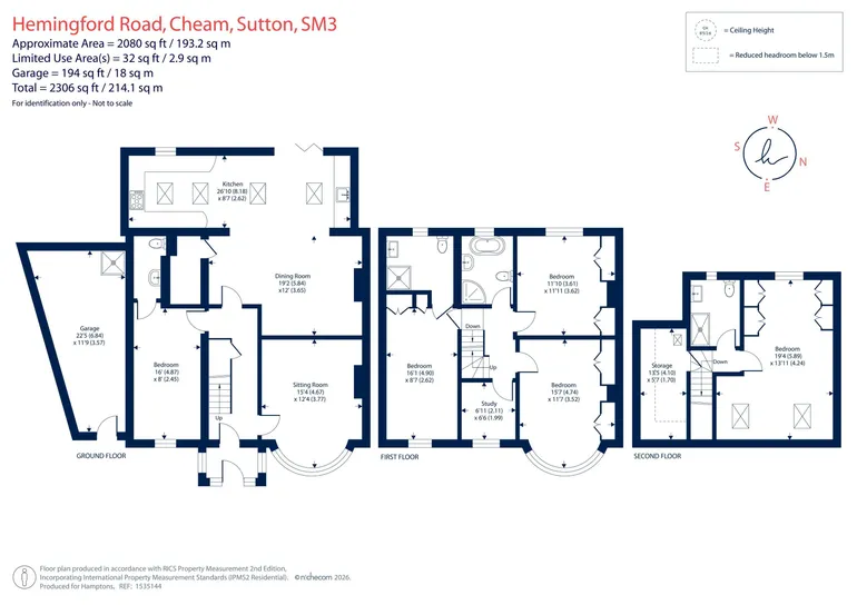 Floorplan 1 for Hemingford Road, Sutton, SM3