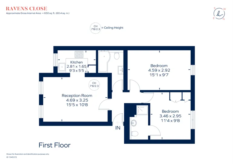 Floorplan 1 for Ravens Close Surbiton KT6