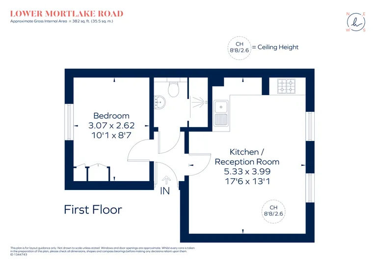 Floorplan 1 for Lower Mortlake Road, Richmond, TW9