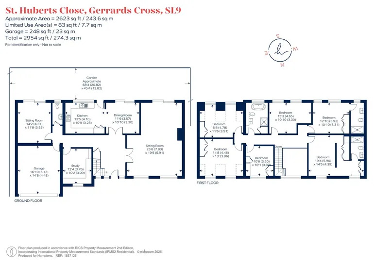 Floorplan 1 for St. Huberts Close, GERRARDS CROSS, SL9