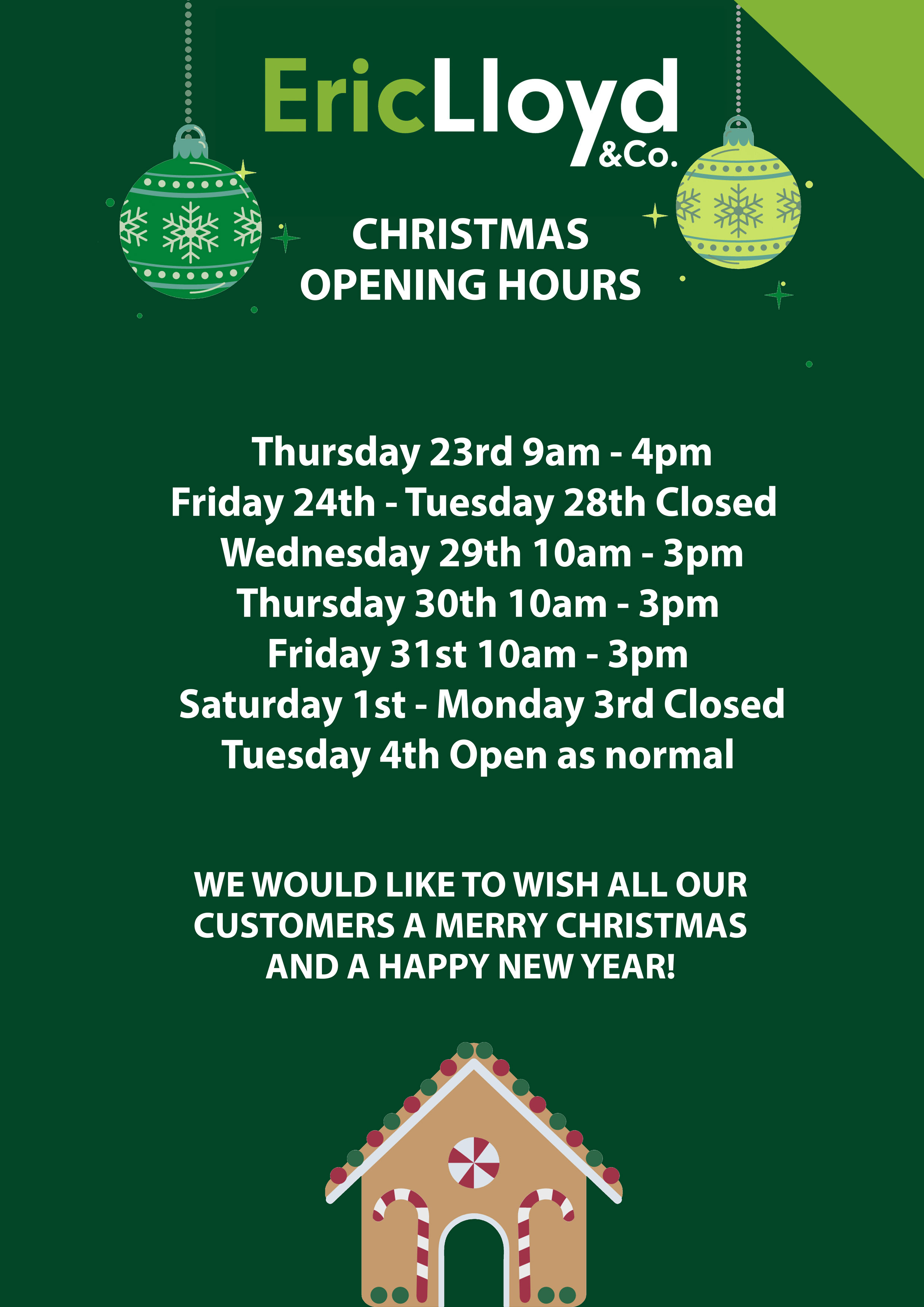 Opening Hours Eric Lloyd & Co Estate Agency, Paignton, Brixham, TQ5