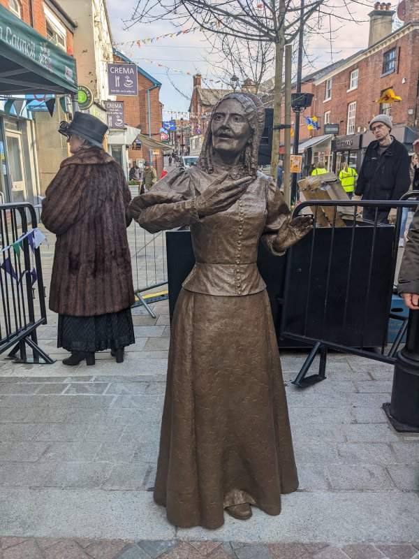 Statue Unveiling Congleton Stephenson Browne estate agents in Alsager