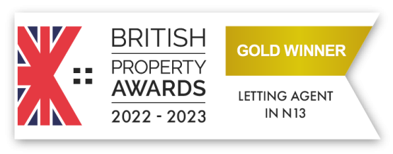 Proud winners of The British Property Lettings Award for N13, Palmers Green