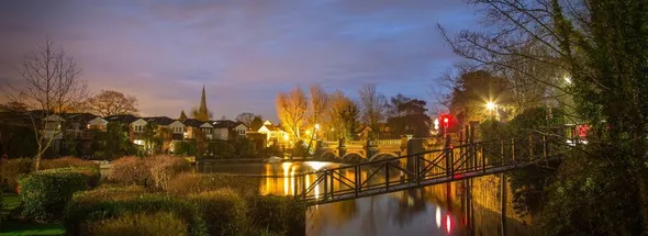 Weybridge at night