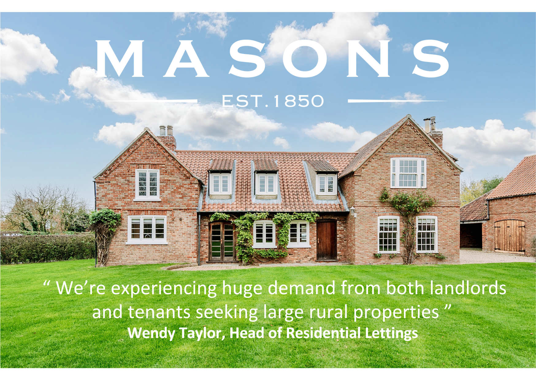 Masons Lettings Team sees strong demand for rural properties in Louth ...